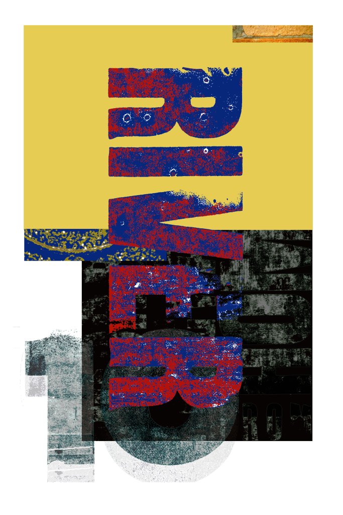 Multicolour digital print from letterpress proofs